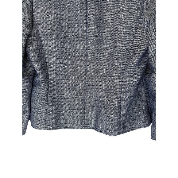 Jones Studio Separates Navy Blue & White Textured 3 Button Lined Blazer Size 16W - Picture 6 of 9